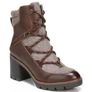 Naturalizer Brown and Gray Lace Up Boots